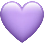 Light purple heart sticker