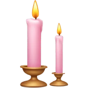 light pink candle sticker