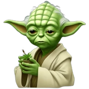 Yoda smoking weed sticker