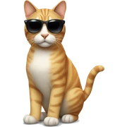 Cat with sunglasses sticker