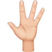 Hand making an L sticker