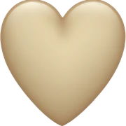 beige heart sticker