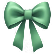 Sage green bow sticker