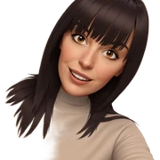 smiling girl in sweater sticker