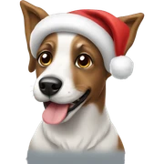 Christmas dog sticker