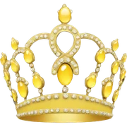Yellow tiara sticker