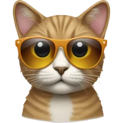 Cat with sunglasses sticker