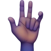 hand gestures in space colors sticker