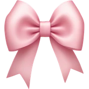 light pink ribbon bow sticker
