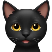Black cat cute  sticker