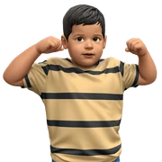 boy in striped shirt sticker