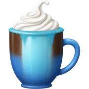 Blue hot choco sticker