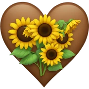 Heart with sunflowers  sticker