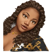 brown-eyed girl with necklace sticker