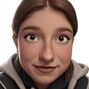 smiling girl with freckles sticker