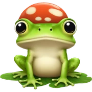 mushroon frogs sticker