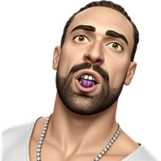 mature male portrait with jewelry sticker