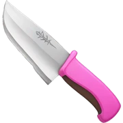 Knife with pink ྀི sticker