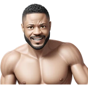 muscular smile with beard sticker