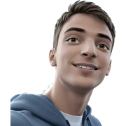 smiling boy under blue sky sticker