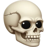 Skull with sideeye sticker