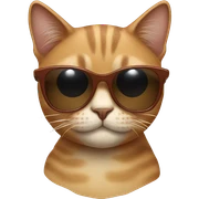 Cat with sunglasses sticker