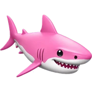 Pink shark sticker