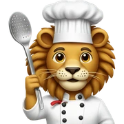 Lion chef sticker