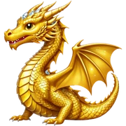 Gold dragon with diamonds sticker