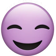 cute mauve smiley face sticker