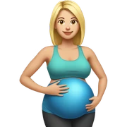 pregnant woman at the gym sticker