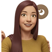 smiling girl with long hair sticker