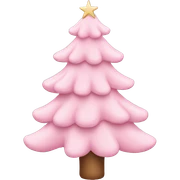 pastel pink christmas tree sticker