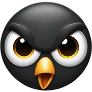 Angry birds bomb sticker