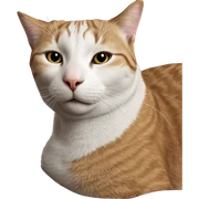 realistic cat portrait closeup sticker