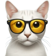 Cat with sunglasses sticker