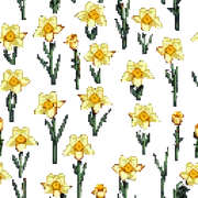 single daffodil sticker