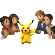 pikachu in family gathering  sticker