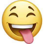 laughing emoji with tongue out sticker