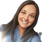smiling girl with long hair sticker