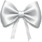 white satin bow sticker