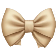 Beige bow sticker