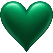 dark green heart sticker