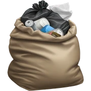 Stinky trash bag filled to the brim sticker
