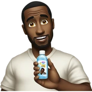 p diddy holding baby oil sticker