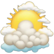 cloud and sun sticker
