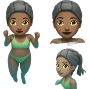 Girl swimming sticker