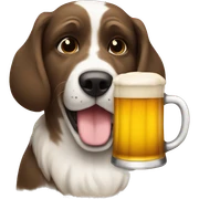 Dogs with beer sticker