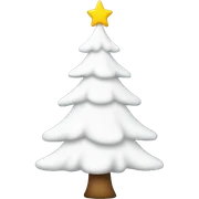 White Christmas tree sticker