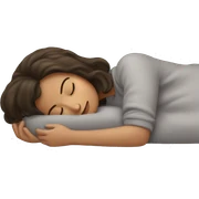 Brunette girl sleeping sticker